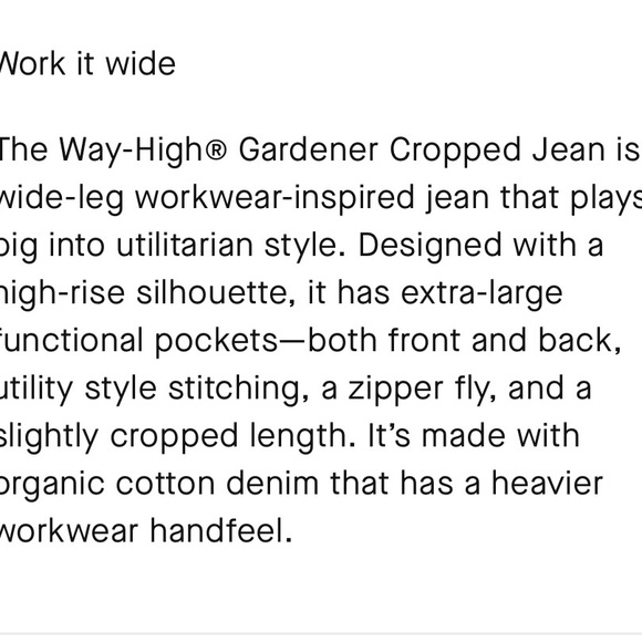 Everlane Gardener Jean Ecru with Black Stitching 30R - Picture 6 of 6
